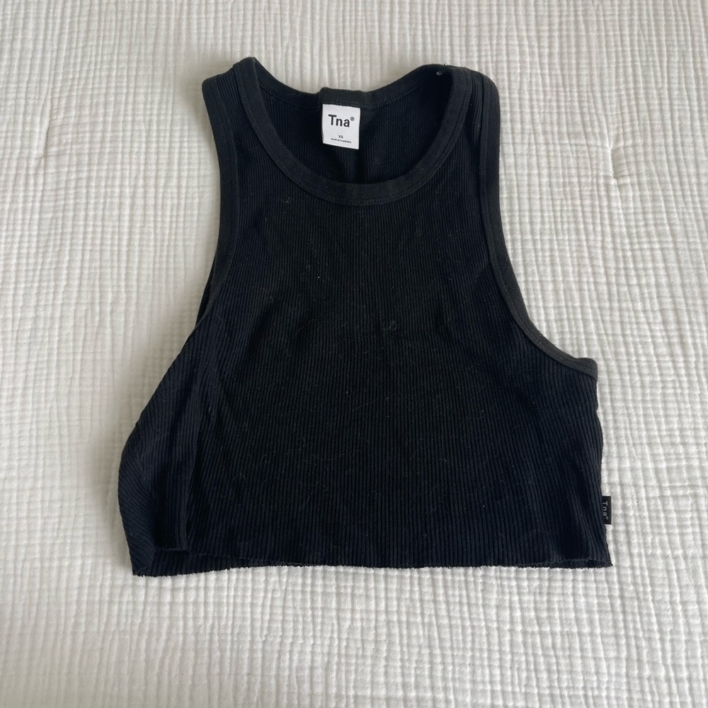 Tna black crop tank